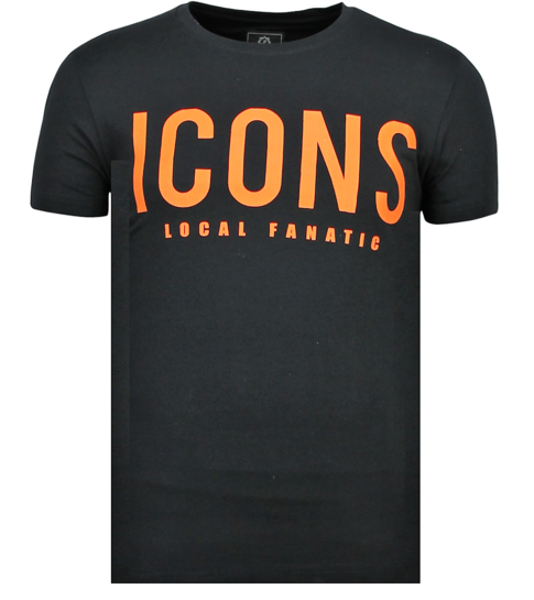 Local Fanatic ICONS - Funny T shirt Heren - 6361N - Navy