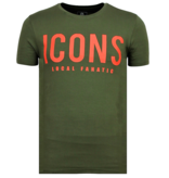 Local Fanatic ICONS - Grappige T shirt Heren - 6361G - Groen