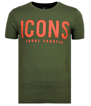 Local Fanatic ICONS - Grappige T shirt Heren - 6361G - Groen