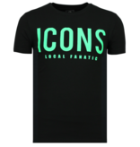 Local Fanatic ICONS - Leuke T shirt Heren - 6361Z - Zwart