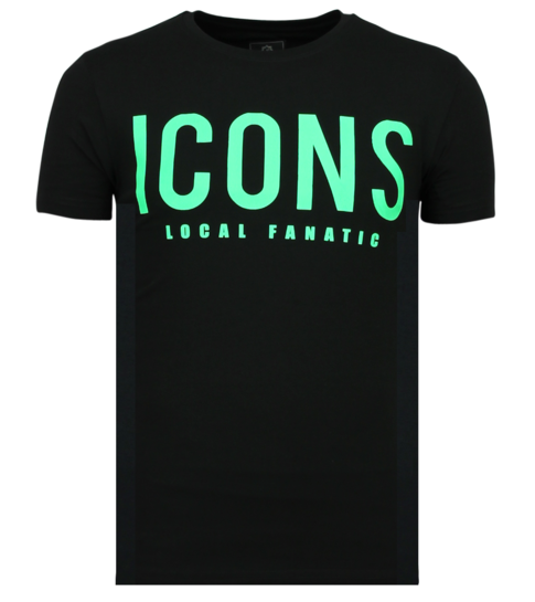 Local Fanatic ICONS - Leuke T shirt Heren - 6361Z - Zwart