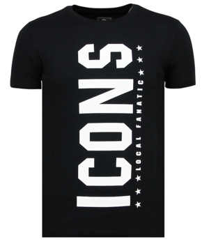 Local Fanatic ICONS Vertical - Bedrukte T shirt Heren - 6362N - Navy