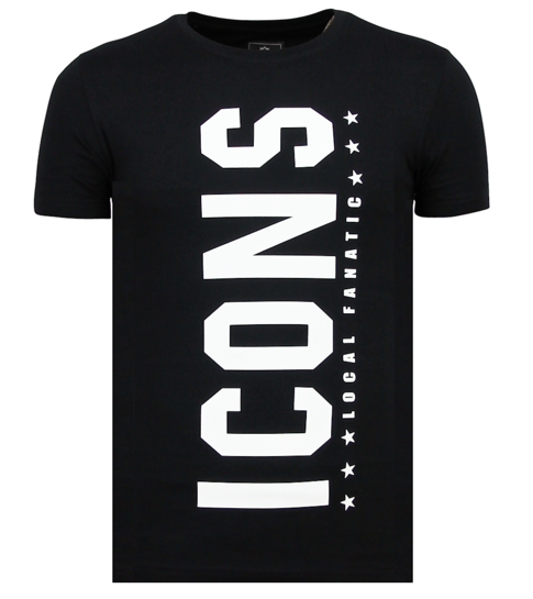 Local Fanatic ICONS Vertical - Bedrukte T shirt Heren - 6362N - Navy