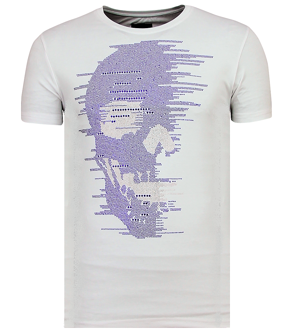 gegevens Sluipmoordenaar vriendelijk Skull Glitter | Zomer T shirt Heren | Nieuwe collectie | - Style Italy