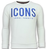 Local Fanatic ICONS - Leuke Sweater Heren - 6349W - Wit