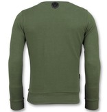 Local Fanatic ICONS - Merk Sweater Mannen - 6349G - Groen