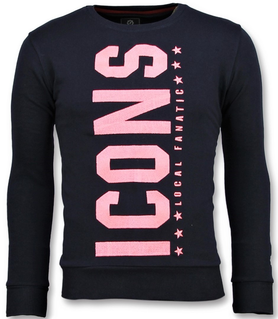 Local Fanatic Icons Vertical Coole Sweater Mannen 6353N Navy local fanatic kopen in de aanbieding Local Fanatic Icons Vertical Coole Sweater Mannen 6353N Navy local fanatic kopen in de aanbieding