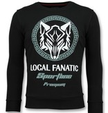 Local Fanatic Sportline Wolf - Stoere Sweater Mannen - 6357Z - Zwart