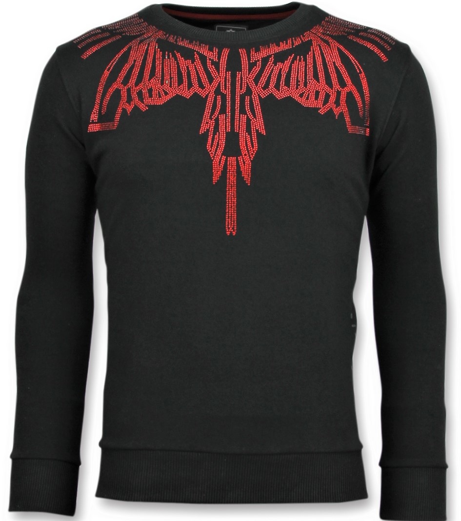 Local Fanatic Eagle Glitter Merk Sweater Mannen 6340Z Zwart local fanatic kopen in de aanbieding