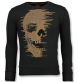 Local Fanatic Skull Glitter - Leuke Sweater Mannen - 6343Z - Zwart