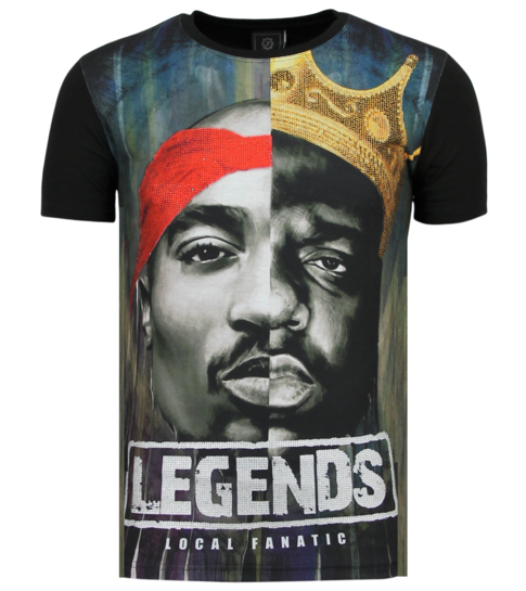 Local Fanatic Christopher Notorious T-shirt - 2PAC Legends - Zwart