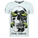 Skull Snake - Strakke T shirt Mannen - 6326W - Wit