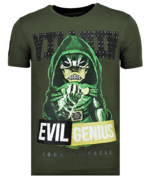 Local Fanatic Villain Duck - Fun T shirt Heren - 6325G - Groen