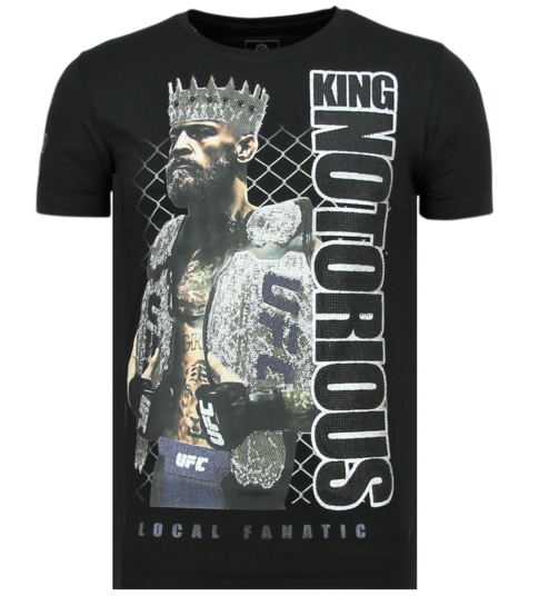 Local Fanatic King Notorious - Slim fit T shirt Mannen - 6324Z - Zwart