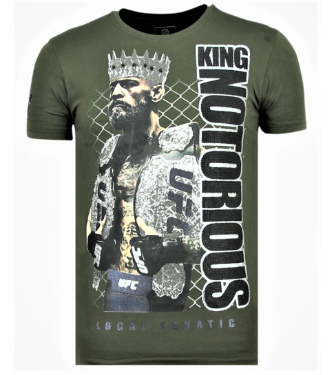 Local Fanatic King Notorious - Zomer T shirt Mannen - 6324G - Groen