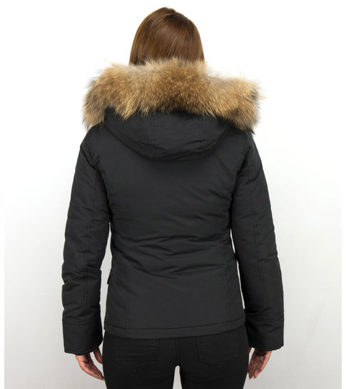 behalve voor onze Kietelen Korte Winterjas Dames | Jas met Bontkraag | SALE | - Style Italy