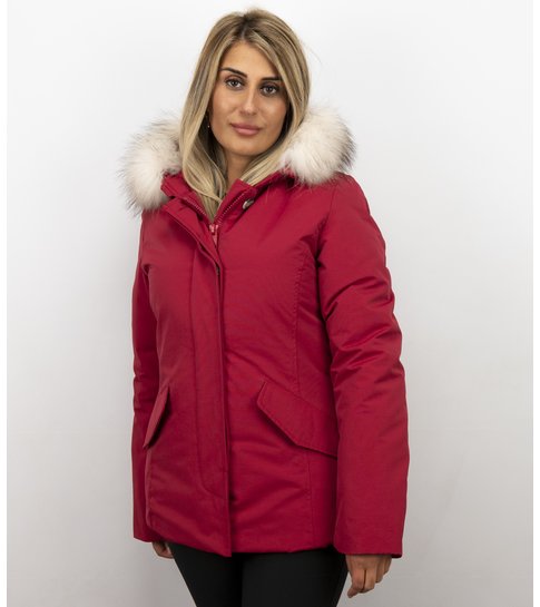 Dames Winterjas Rood | | Collectie | - Style Italy