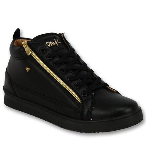 Cash Money Heren Sneaker Bee Black Gold V2- CMS98 -Zwart