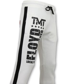 Local Fanatic Exclusieve Joggingbroek Heren - Floyd Mayweather Sweatpants - Wit