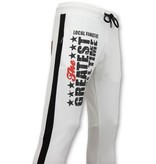 Local Fanatic Exclusieve  Sweatpants  Heren - Muhammad Ali Trainingsbroek - Wit