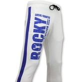 Local Fanatic Exclusieve Heren Trainingsbroek - Italian Stallion Rocky Balboa - Wit