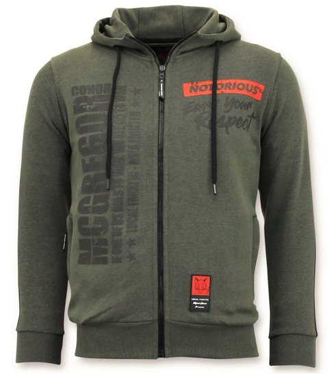 Local Fanatic Exclusieve Trainingsvest Heren  - Conor Mcgregor Hoodie- Groen