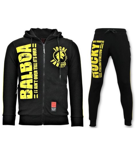 Local Fanatic Exclusieve Mannen Trainingspak  - Rocky Balboa Sport Pak - Zwart