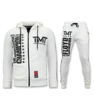 Local Fanatic Exclusieve Joggingpak Heren - TMT Floyd Mayweather Set - Wit