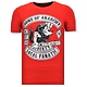 Exclusieve Heren T shirt met Opdruk - Sons of Anarchy Print - Rood