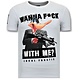 Coole T-shirt Heren - Shooting Duck Gun - Wit