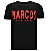 Local Fanatic Stoere T-shirt Heren - Narcos Pablo Escobar - Zwart