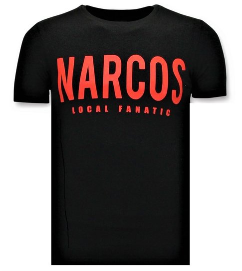 Local Fanatic Stoere T-shirt Heren - Narcos Pablo Escobar - Zwart