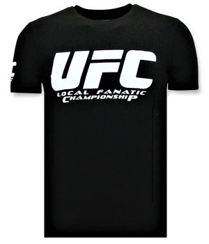 Local Fanatic T-shirt Heren - UFC Championship Print - Zwart