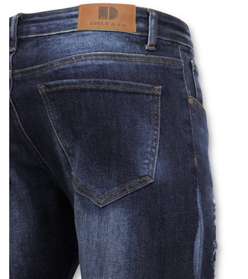 TRUE RISE Basic Jeans Mannen - Spijkerbroek Washed - D2432 - Blauw