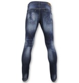 TRUE RISE Basic Broek Heren - Heren Jeans Verf - D3065 - Blauw