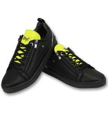 Cash Money Heren Sneakers - Maximus Black Yellow - CMS97 - Zwart