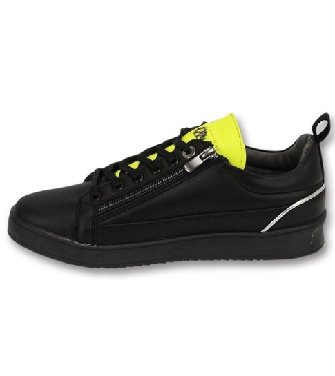 Cash Money Heren Sneakers - Maximus Black Yellow - CMS97 - Zwart