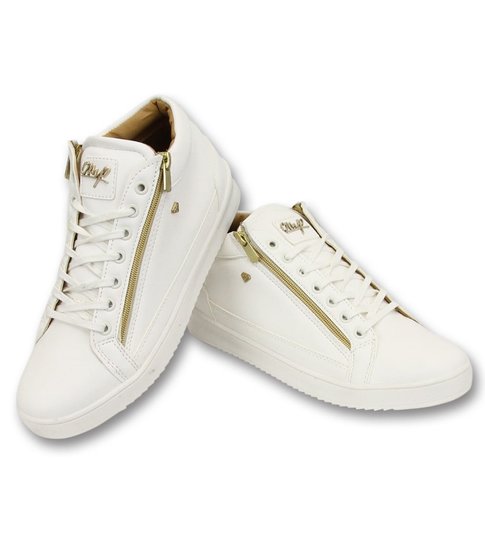 Cash Money Heren Sneaker - Bee White Gold 2- CMS98 - White