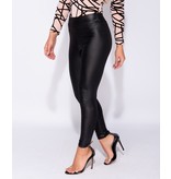 PARISIAN Wet Look High Waisted Leggings  - Dames  - Zwart