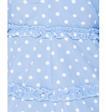 PARISIAN Polka Dot Frill Detail Open Back Playsuit - Dames  - Blauw