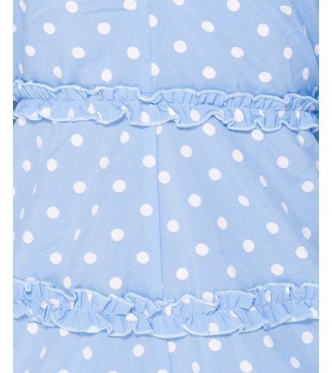 PARISIAN Polka Dot Frill Detail Open Back Playsuit - Dames  - Blauw