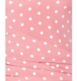 PARISIAN Polka Dot Puff Sleeve Ruching Detail Bodycon Dress  - Roze