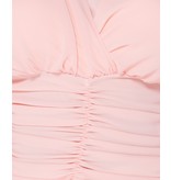 PARISIAN Shirring Detail Wrap Front Top - Dames - Roze