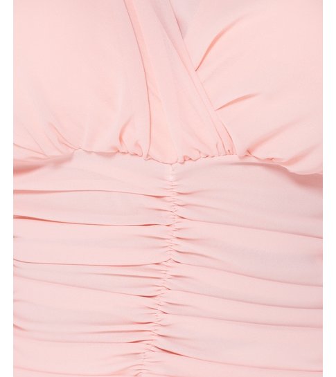 PARISIAN Shirring Detail Wrap Front Top - Dames - Roze