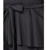 PARISIAN Polka Dot Mesh Sleeve Wrap - Tiered Detail Mini Dress - Dames - Zwart