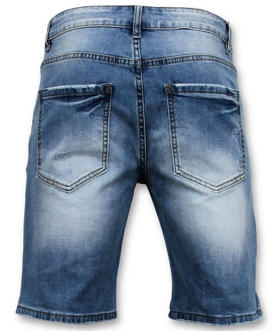 licht Glimmend Vlot Korte Broek Heren | Gescheurde Jeans Short | - Style Italy