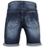 Enos Korte Broek Heren - Jeans Short - 9082 - Blauw