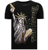 Local Fanatic Luxe Heren T shirt  - The Rebel - Zwart