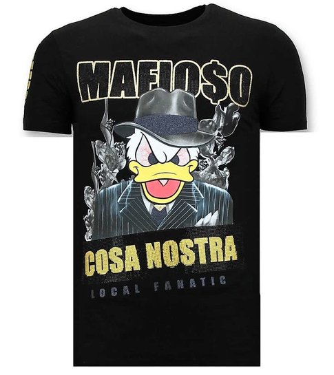 Local Fanatic Exclusief Heren T-shirt  - Cosa Nostra Mafioso - Zwart