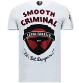 Local Fanatic Luxe Heren T-shirt - Crime Empire - Wit